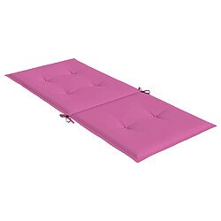 Acheter vidaXL Coussins de chaise à dossier haut lot de 4 rose tissu