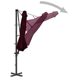 Avis ComfortXL Parasol Déporté Avec Mât En Aluminium Rouge 300 Cm