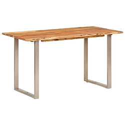 Maison Chic Table de salle à manger,Table à dîner 140x70x76 cm Bois d'acacia solide -GKD74929