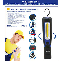 XCell Lampe de travail LED - Noir/Bleu