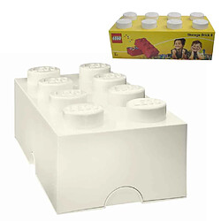 Boite 8 plots de rangement Lego Blanche