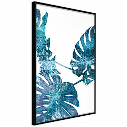 Paris Prix Affiche Murale Encadrée Sapphire Monstera 20 x 30 cm Noir