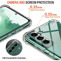 Coque Silicone Transparente Angles Renforces + 2 Verres Trempes Pour Samsung Galaxy S22 5G Little Boutik®