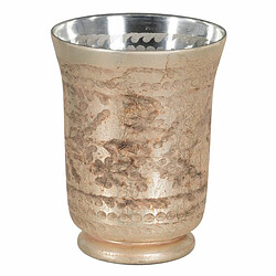 BigBuy Home Bougeoir Blanc Verre 18 x 18 x 23 cm