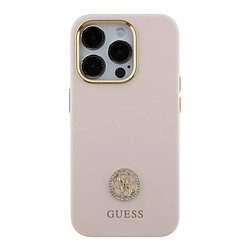 Guess Maroquinerie Guess Coque iPhone 15 Pro Strass - Rose