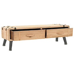 Maison Chic Meuble TV scandinave - Banc TV pour salon 110x33x35 cm Bois de sapin massif -MN54296