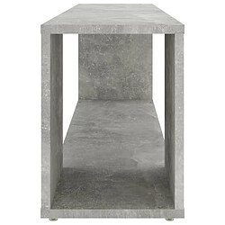 Avis vidaXL Meuble TV Gris béton 100x24x32 cm Bois d'ingénierie