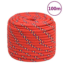 vidaXL Corde de bateau Rouge 16 mm 100 m Polypropylène