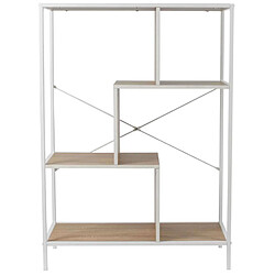 Avis The Home Deco Factory Etagère en bois et métal EDISON - H. 113 cm - Blanc et marron