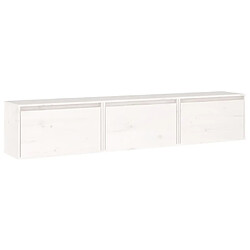 Maison Chic Meubles TV 3 pcs pour salon Blanc Bois massif de pin -MN38968