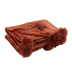 Dansmamaison Plaid Pompon Polyester Marsala