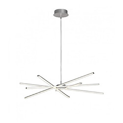 Luminaire Center Suspension LED intégré Star Argent 1 ampoule 35cm