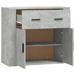 Acheter Maison Chic Commode Buffet - Meuble de rangement Gris béton 80x33x70 cm Bois d'ingénierie -GKD47753