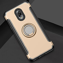 Wewoo Coque Étui de protection magnétique à 360 degrés avec anneau de rotation pour Galaxy C8 / J7 Plus or