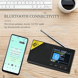 Universal Équipement de radiodiffusion numérique DAB portable compatible Bluetooth avec écran LCD couleur de 2,4 pouces pas cher