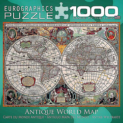 Acheter Universal 8 x 8 pouces boîte antique carte du monde Mo puzzle (1000 pièces)