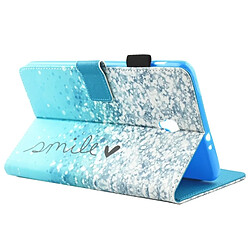 Wewoo Housse Étui pour Samsung Galaxy Tab A 8.0 / T380 & T385 Smile motif horizontal en cuir flip avec titulaire et fentes cartes pas cher