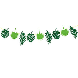 hawaiian feuilles tropicales feuille bannière guirlande luau fête décoration vert pas cher