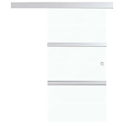 Avis vidaXL Porte coulissante butées souples Verre ESG aluminium 90x205 cm