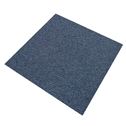 Acheter Monstershop 40 Dalles de 50cm x 50cm (10m²) Dalle de Moquette Couleur Bleu Tempête & Gris Platine