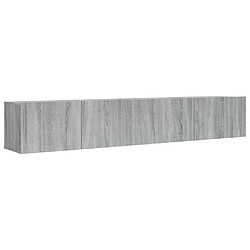 Maison Chic Ensemble de meubles TV 2 pcs | Banc TV Moderne pour salon | Meuble de Rangement - Sonoma gris Bois d'ingénierie -MN79043