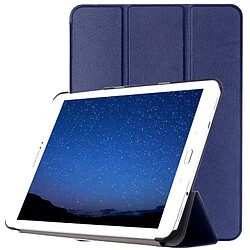 Wewoo Housse Étui bleu foncé pour Samsung Galaxy Tab S2 9.7 / T815 Custer Texture Horizontal Flip en cuir avec 3-pliage titulaire