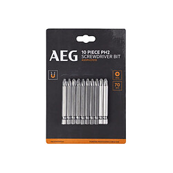 Embouts de vissage AEG - 70 mm - Acier - 10 pcs - PH2