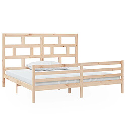 vidaXL Cadre de lit sans matelas bois massif 200x200 cm