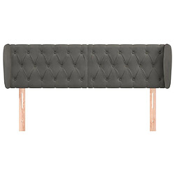 Avis Maison Chic Tête de lit scandinave avec oreilles,meuble de chambre Gris foncé 163x23x78/88 cm Velours -MN68365