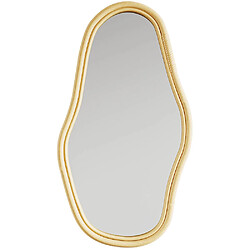 ICONIK INTERIOR Miroir mural en rotin - 71 CM - Kala Naturel