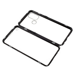 Coque en cadre métallique plein cadre magnétique double face noir pour votre Oppo A53(2020)