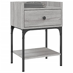 Avis Maison Chic Lot de 2 Tables de chevet - Tables de Nuit sonoma gris 40,5x31x60 cm