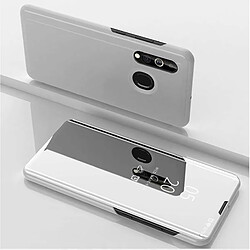 Wewoo Coque Rigide Pour Galaxy A10s Miroir Plaqué Couvercle à rabat gauche et droite avec support Étui téléphone mobile Argent