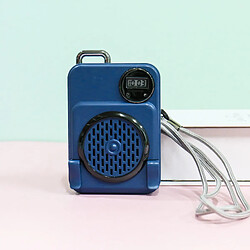 (Bleu) Radio Sans Lame Clip De Poche Ventilateur Portable Pour Enfants Paresseux Cou Suspendu Charge Usb