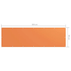 Acheter vidaXL Écran de balcon Orange 90x300 cm Tissu Oxford