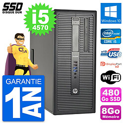 PC Tour HP ProDesk 600 G1 Intel Core i5-4570 RAM 8Go SSD 480Go Windows 10 Wifi - Occasion