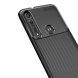 Wewoo Coque Souple Pour TPG antichoc Texture en fibre de carbone Beetle Series Moto G8 Noir