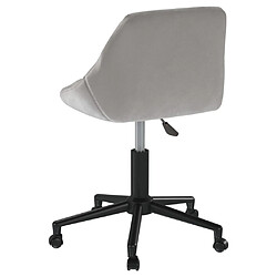 Avis vidaXL Chaise pivotante de salle à manger Gris clair Velours