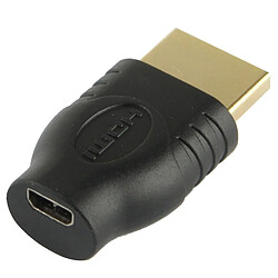 Avis Wewoo Adaptateur or et noir Plaqué HDMI 19 broches mâle à micro HDMI femelle