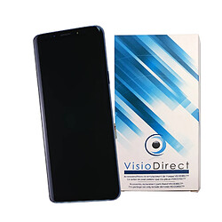 Ecran complet pour Samsung Galaxy S9 Plus G965F téléphone portable bleu vitre tactile + écran LCD sur chassis -VISIODIRECT-