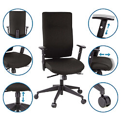 Avis Siège de bureau / Siège de direction PRO-TEC 300, tissu noir hjh OFFICE