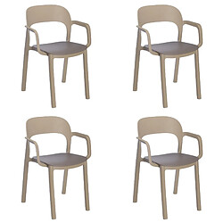 Set 4 Fauteuil Ona Assise Colorée - RESOL