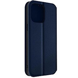 Avizar Housse iPhone 14 Pro Max Clapet Porte-cartes Fonction Support Vidéo bleu nuit