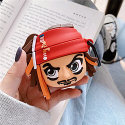 GUPBOO Airpods Coque Housse Étui Protecteur Compatible pour AirPods1/2-Le capitaine Jack le pirate est mignon