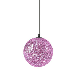 Rotin en osier boule de globe plafonnier lampe suspension avec trou 20cm violet