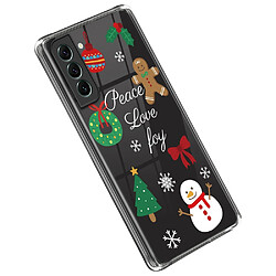 Coque en TPU motif de noël, flexible, anti-chocs pour votre Samsung Galaxy S23 - bonhomme de neige