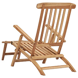 Acheter Maison Chic Bain de soleil,Lot de 2 Chaises longues de jardin et repose-pied et table Bois de teck -GKD14322