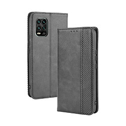 Etui en PU auto-absorbé rétro avec support noir pour votre Xiaomi Mi 10 Lite 5G/10 Youth 5G