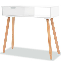 Maison Chic Table console | Meuble d'entrée | Table d'appoint Bois de pin massif 80 x 30 x 72 cm Blanc -GKD61134