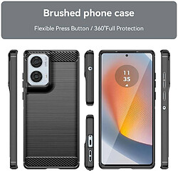 Htdmobiles Coque pour Motorola Moto G85 5G - housse etui silicone gel carbone + verre trempe - NOIR